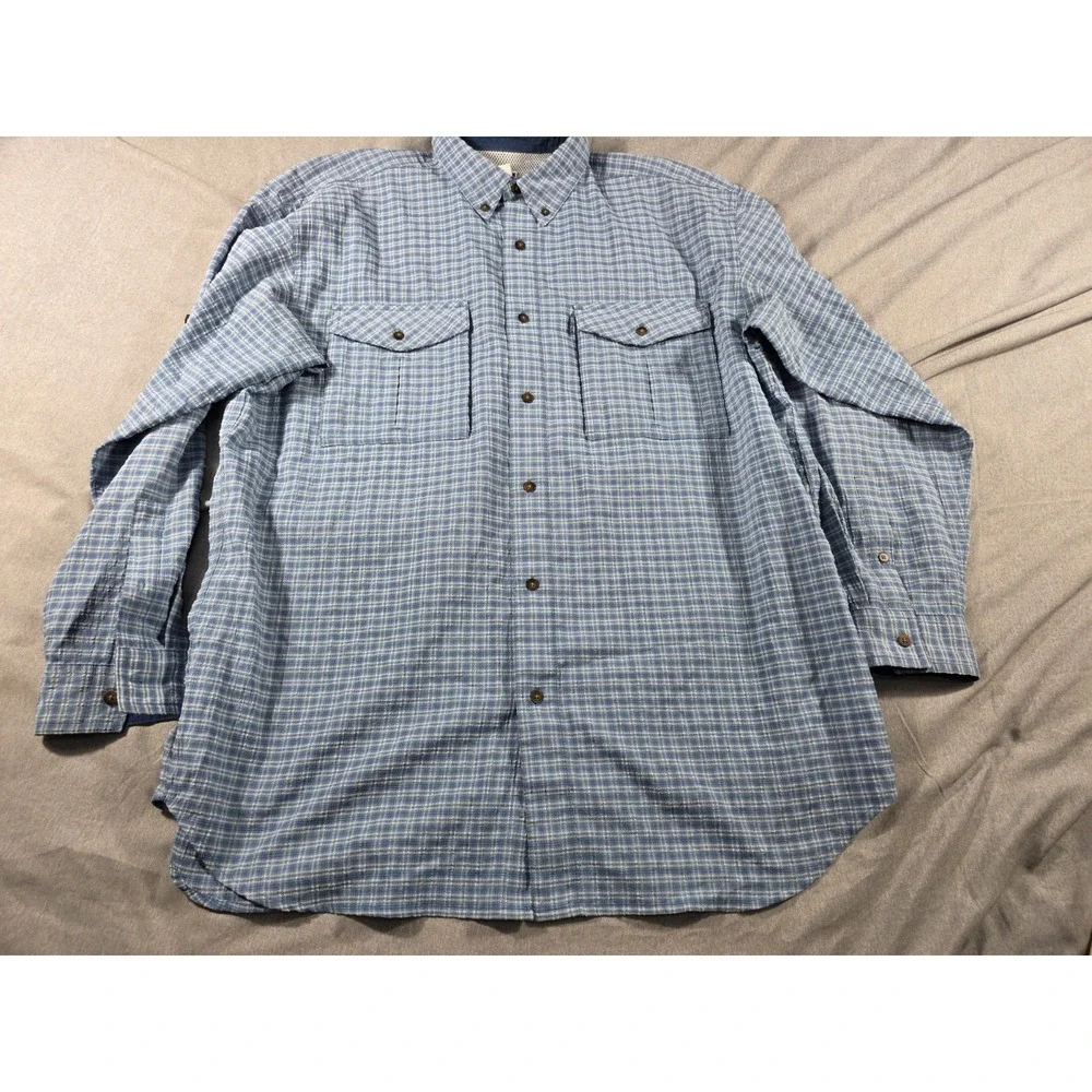 The North Face Outdoor Seersucker Shirt Roll Tab, L/S, Vented, Button Up Mens XL